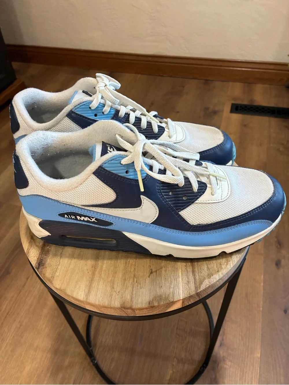 Nike Air Max Men's UNC Sneakers - White, Navy & North Carolina Blue